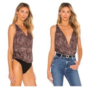 NWOT Paige Brown Nadynne Animal Print Sleeveless Bodysuit – Sz XS